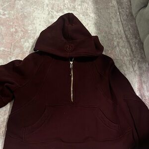 Burgundy lululemon quaterzip